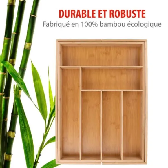 Bestickställ - Alpina - Bambu - Utsträckbar 34-56,5 cm - 6 fack - Ekologisk