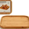 Bigbuy Home Tacka do przekąsek Bambus (20 x 1,5 x 20 cm)