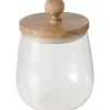 Boltze VARUD glasburk med lock av mangoträ, Ø 12 cm