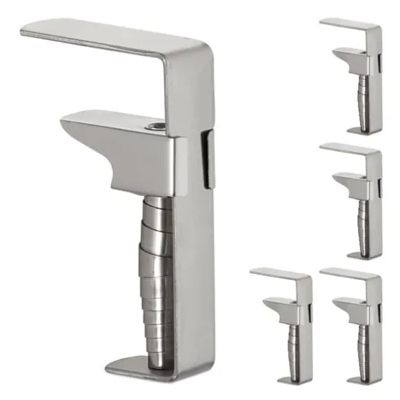 Bordduksklämmor Set, Rostfritt Stål, 7.5x5x1.5 cm, Silver