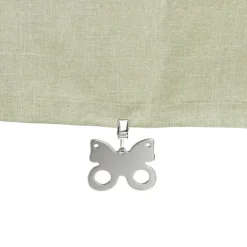 Bordduksvikter, Fjärilsdesign, 7.5x6.5x1 cm, Silver
