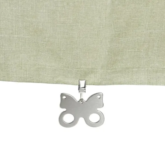 Bordduksvikter, Fjärilsdesign, 7.5x6.5x1 cm, Silver
