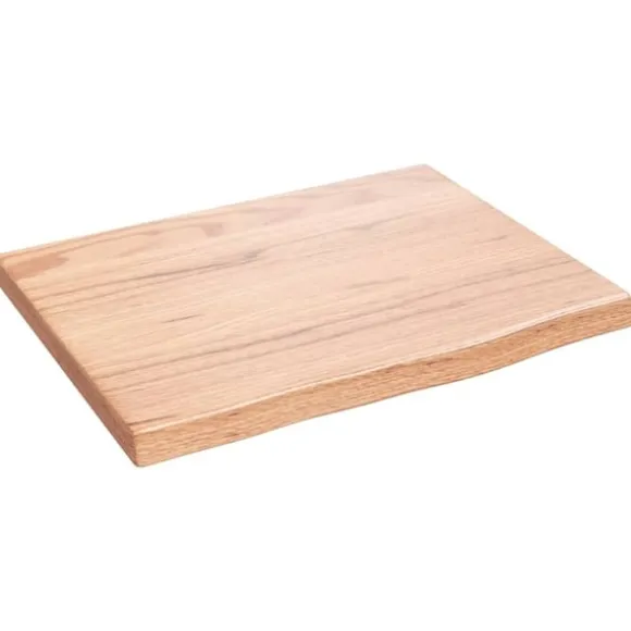 Bordsskiva ljusbrun 40x30x2 cm behandlad massiv ek