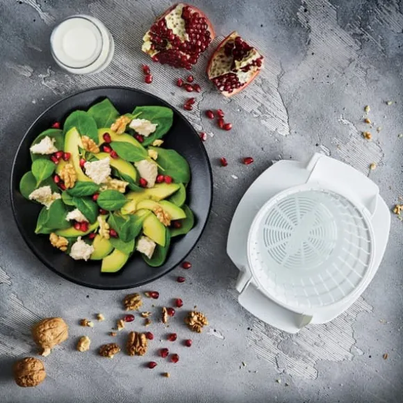 Borner Cheesemaker & Multimaker med fräscht lock, sikt salladsskål serveringsskål, gör din egen färskost hemma grön