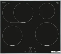 Bosch HEG578BB4 + NIF645CB5E, Induktionshäll med zon, 4 zone(s), Glass-keramisk, Svart, Röra, 58,3 cm
