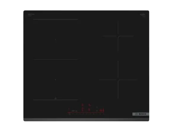 Bosch Serie | 6 PVS63KHC1Z - Induktionshäll - 4 kokplattor - Fördjupning - bredd: 56 cm - djup: 49 cm facetterad front - svart