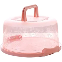 Bärbar Cupcake Carrier Food Conservation Box with Handtag Transparent Cake Box