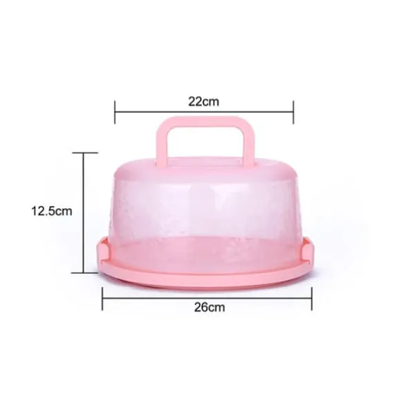 Bärbar Cupcake Carrier Food Conservation Box with Handtag Transparent Cake Box