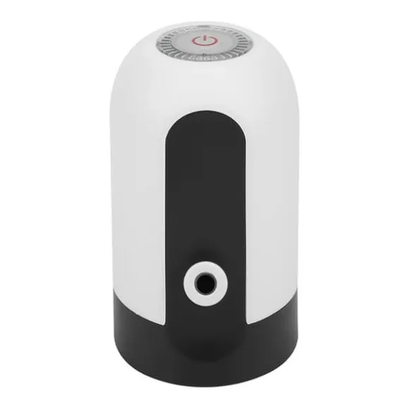 Bärbar LED-ljusflaskvattenpump USB-uppladdningsbar dispenser för hemmakontor (vit)