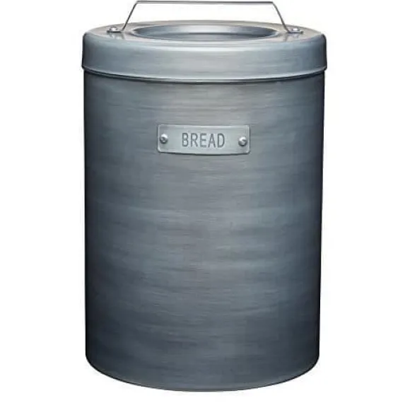 Brödkorg - Kitchencraft - INDBBI - Grå metall - Vintage - 23 x 23 x 34.5 cm