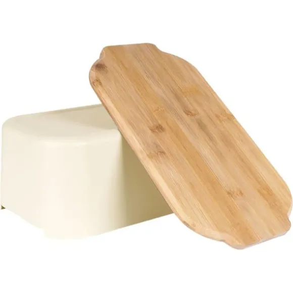 Brödkärl för frallor med bambubräda för kök