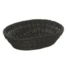 Brødkurv 25x19x6.5 cm Oval Kraftig flet PP Sort
