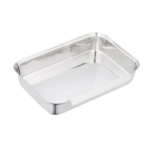Brödningsbricka set, rostfritt stål, 4x17x23 cm, silver