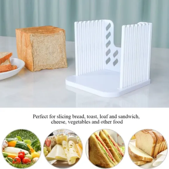 Bröd Rostbrödskärare Sandwich Jämnt Skärande Guide med 4 Tjocklekar Bageri Hem Köksverktyg