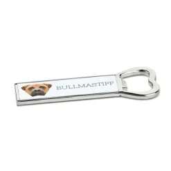 Bullmastiff, Bulmastiff - flasköppnare med foto och inskription för Art-Dog öl