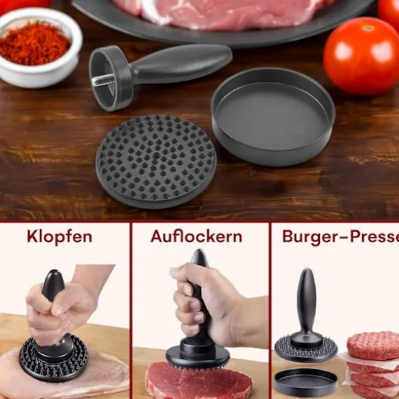 BURGARPRESS HAMBURGARKÖTTSTÄNST manuell 10 cm non-stick