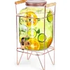 Burk Beverages Stor dispenserburk i glas med kran och stativ 4,2L
