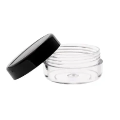Burk med lock 5 ml plast för krämer och salvor x10