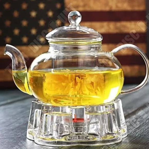 Cafetière - TD® - Théière 600 ml - Borosilikatglas - Värmebeständig - Transparent