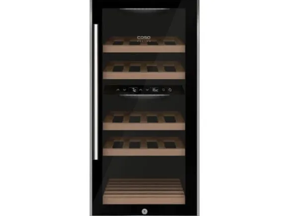 Caso WineComfort 24, Vinkylare med kompressor, Fristående, 24 flaska/flaskor, 60 W, G, Svart