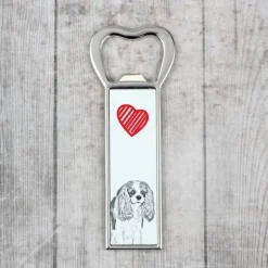 Cavalier King Charles Spaniel - flasköppnare med en hund, personlig kylöppnare, unik present till en man från Art-Dog