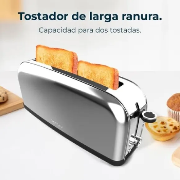 Cecotec Vertikal Brödrost Toastin Time 850 Inox Lång