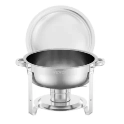 Chafing Dish Bufféset, 4-pack, 5 qt, rostfritt stål, silver, cateringvärmare