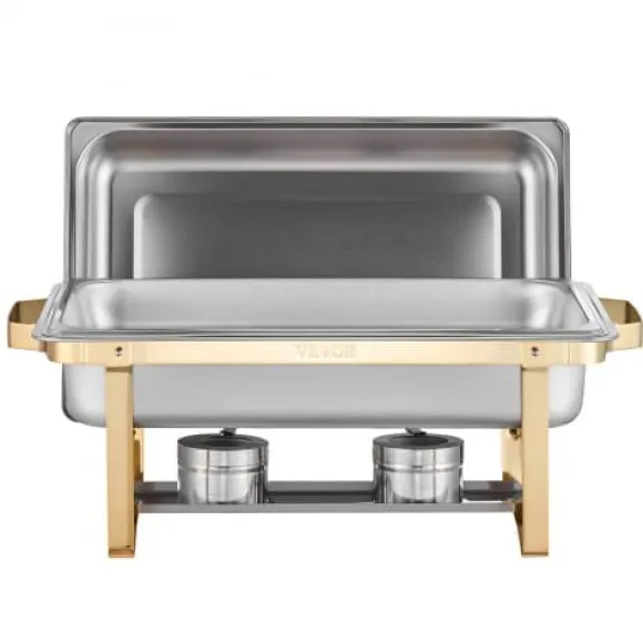 Chafing Dish Bufféset, 4-pack, Rostfritt stål, Guld