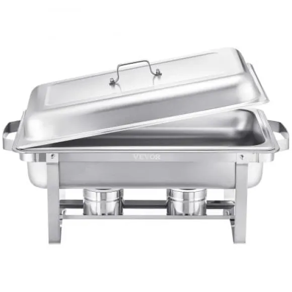 Chafing Dish Bufféset, 8 Qt 6-pack, Rostfritt Stål, Silver