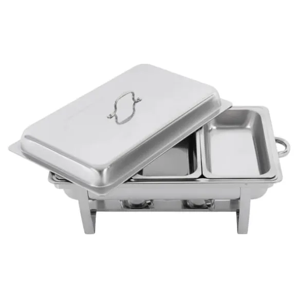 Chafing Dish Bufféset, Rostfritt Stål, Rektangulär Design,1, Silver, 3