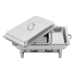 Chafing Dish Bufféset, Rostfritt Stål, Rektangulär Design,1, Silver, 3