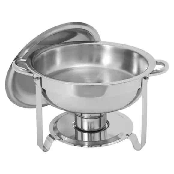 Chafing Dish bufféset, självserverande matvärmare 4,5 L, lila, rostfritt stål, spriteldad, för fester och bröllop