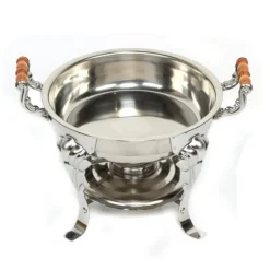 Chafing dish buffévarmare - Rund modell - 3 l - Rostfritt stål - Storlek S - Modern stil - Silver