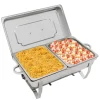 Chafing Dish Buffévarmare - Set - 4-pack - 9 L - 53 x 33,5 cm - Höjd 30 cm - För ca 10 personer - Ljusgrå