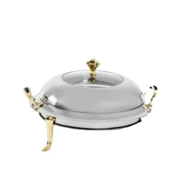 Chafing Dish, 3L Kapacitet, Idealisk för Catering,Silver-Guld