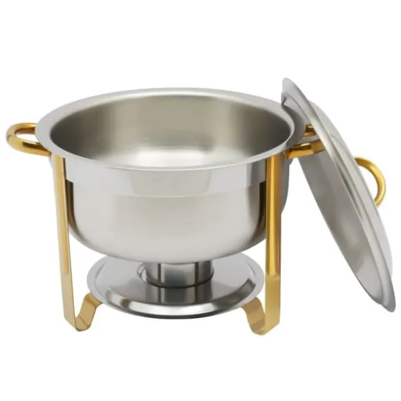 Chafing Dish, 5L kapacitet, rostfritt stål, rund form, bärförmåga 10 kg, dimensioner 42 x 32 cm
