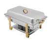 Chafing Dish, 9L kapacitet, stilren och hållbar design, spegelblanka yta,Silver