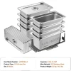 Chafing Dish Set, 8 delar i rostfritt stål, kapacitet på 5,93 liter,8 st 6 tum