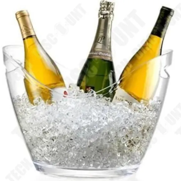 Champagnekylare - TD® - 3 Flaskor - Transparent - Robust Plast - Kylare