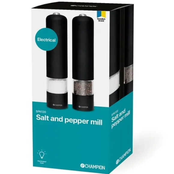 Champion Salt- och Pepparkvarn SPK120 Mattsvart
