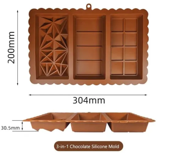 Chokladform Dubai 3-i-1, Silikon, BPA-fri