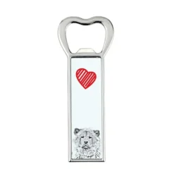 Chow Chow - flasköppnare med en hund, personlig kylöppnare, unik present till en man från Art-Dog