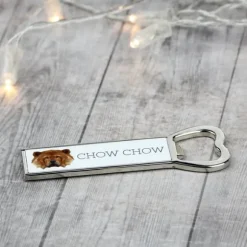 Chow Chow - flasköppnare med foto och inskription för Art-Dog öl