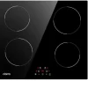 Ciarra Induktionshäll 59cm 6000W 4 Brännare Sensitive Touch Auto-Off Timer Svart