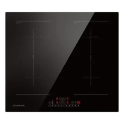 CIARRA Induktionshäll 4 zoner 2 modulförstärkare 7200W Barnsäkerhetstimer 59cm Sensitive Touch Svart glas