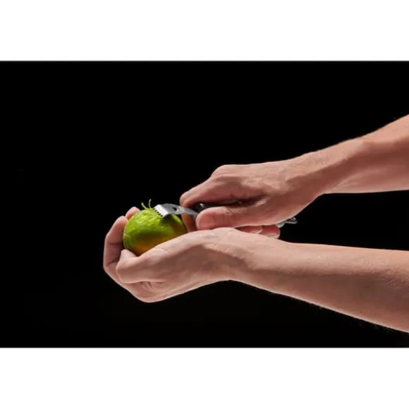 Citruszester, rostfritt stål, 16,5 cm, mörkgrå stång / Lurch