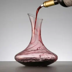 CLITON Vinkaraff, Snabb Vinluftare i Glas, Hällare och Karaff för Hemmabruk, Vinflaskpropp