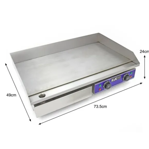 70cm Brett Elektriskt Stekbord | Elkontakt Grillbord Stekning Spishäll Matlagning Kyckling Nötfärs Hamburgare Inomhus | MonsterShop