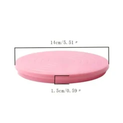 14 cm diameter sömlös DIY-tårtskiva, roterande plattform för dessertdekoration, säker att använda, lätt att städa