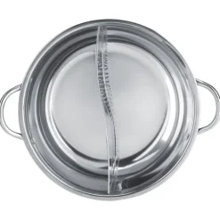 27 cm rostfritt stål Dual Flavor Hot Pot för induktionsspisar